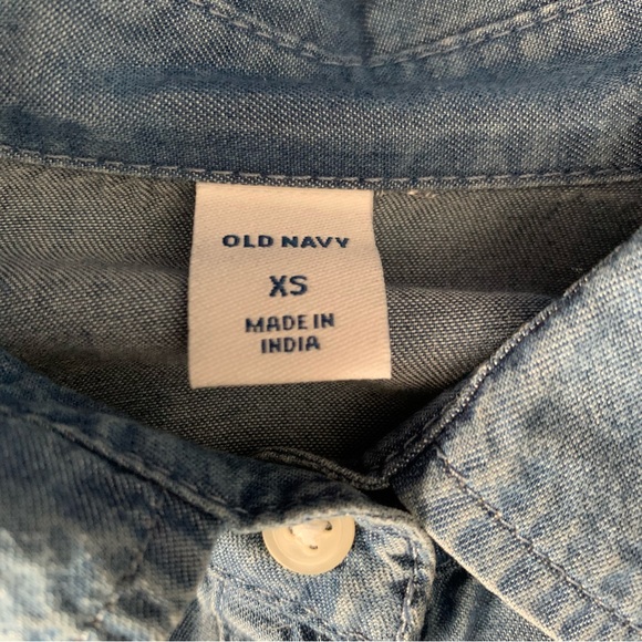 Old Navy Long Sleeves Chambray Mini Dress - Picture 3 of 4